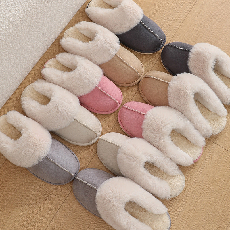 Alternate view: Women's fuzzy fur slippers
