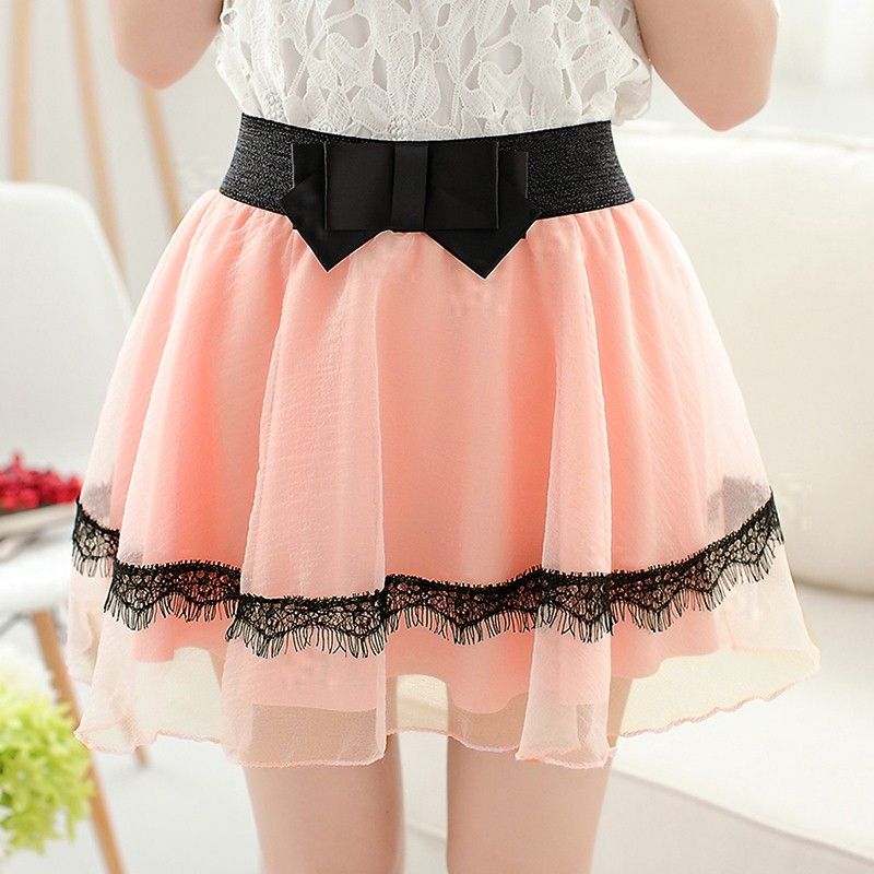 Women's organza short skirtpink skirt