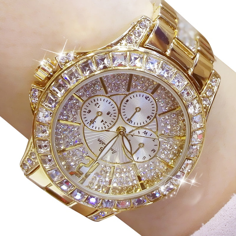 Square rhinestone bracelet watch - view 5
