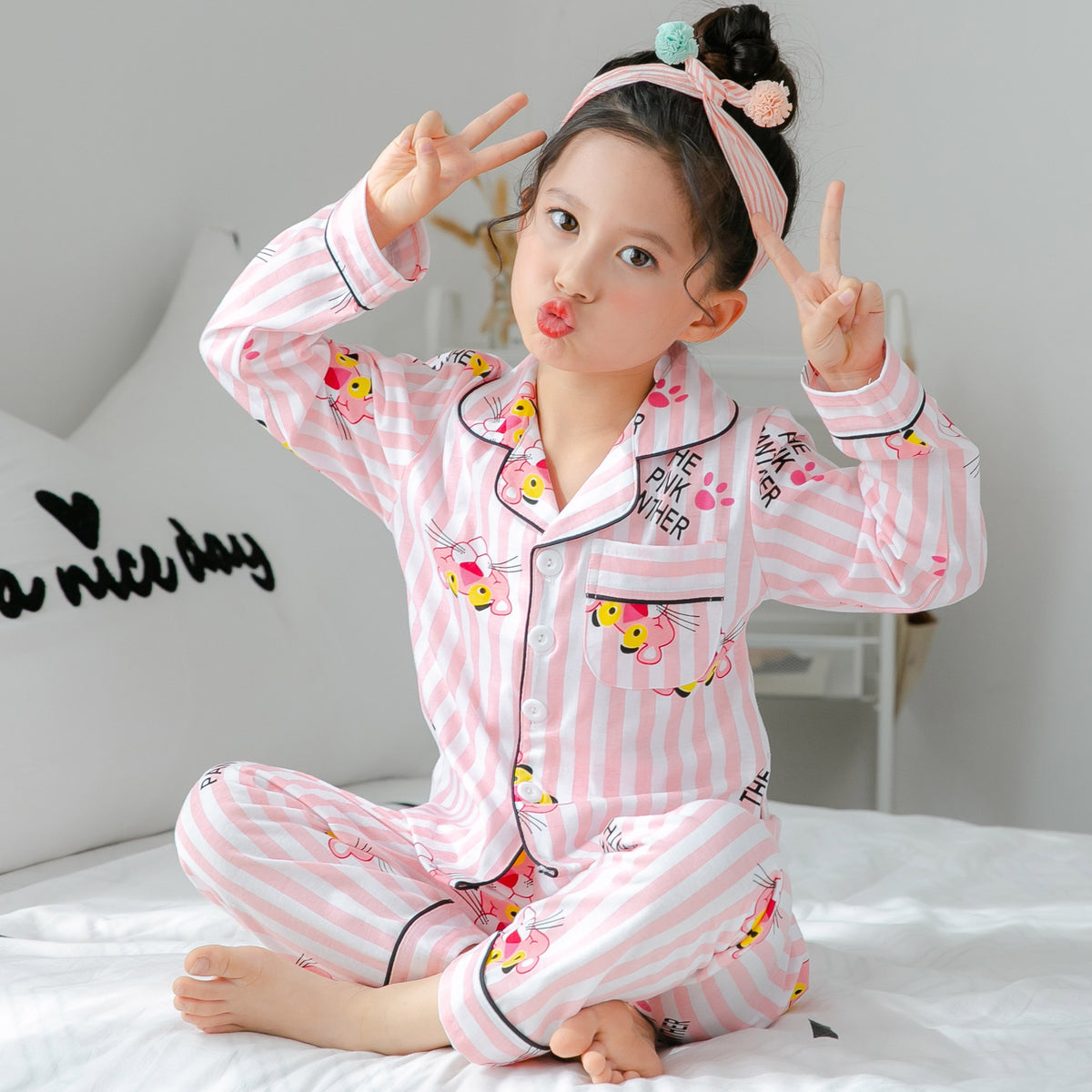Girls cotton pajamas