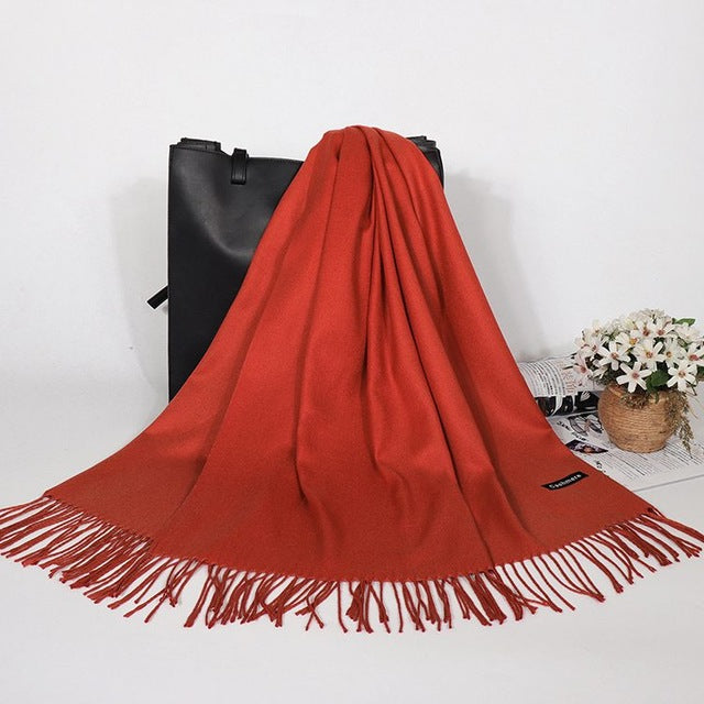 Women's winter cashmere scarf