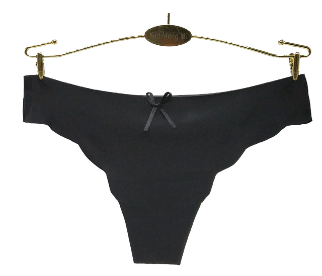 Women's black seamless thong