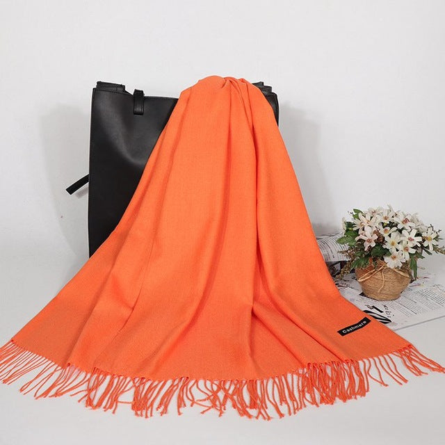Women's winter cashmere scarf