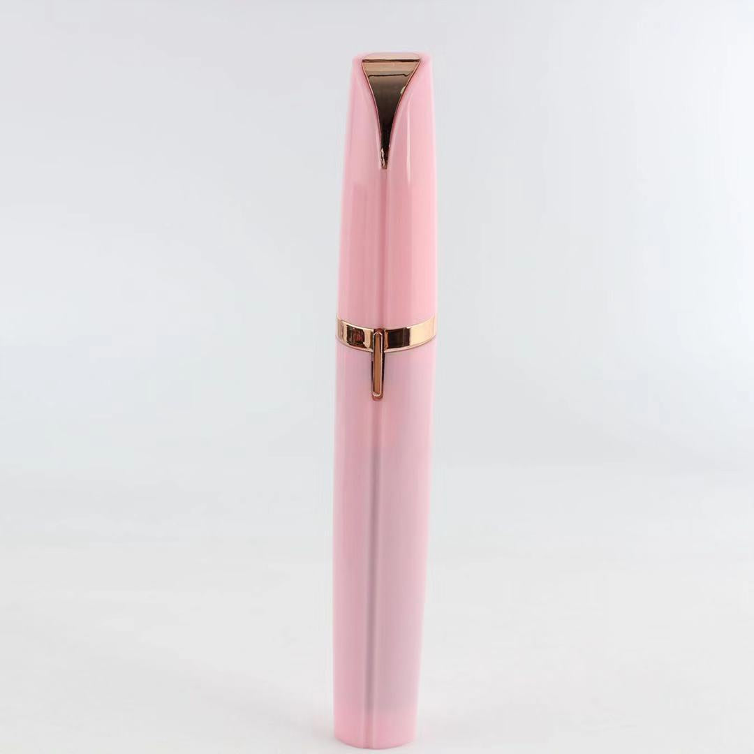 Unisex pink fine battery painless brow trimmer