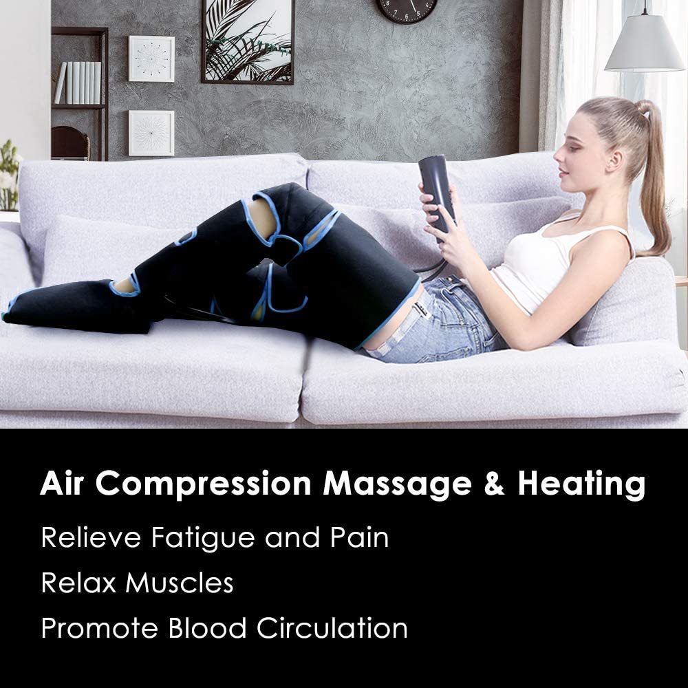 Unisex heated leg massager