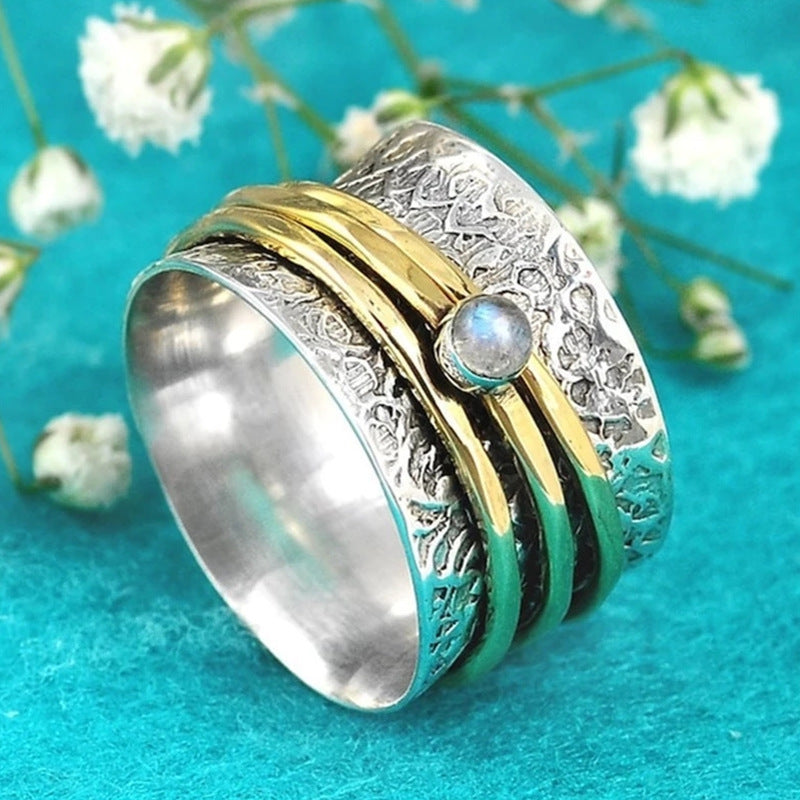 Alternate view: Unisex retro white ring