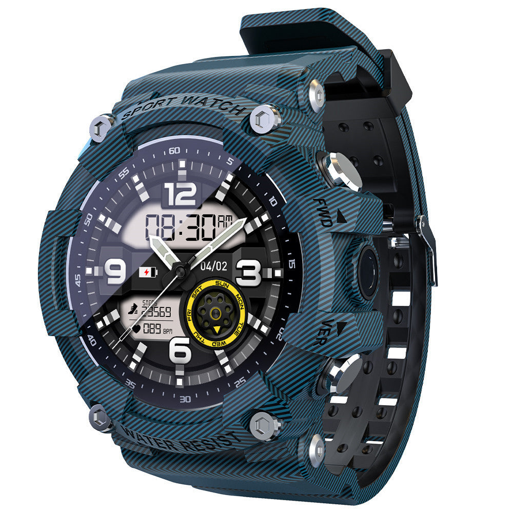 Unisex blue outdoor smart watch