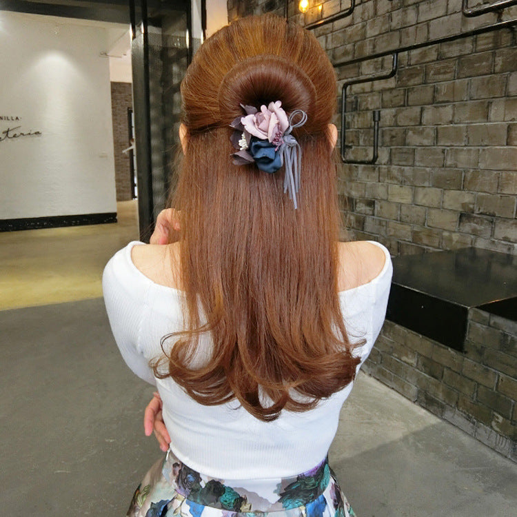 Alternate view: Women's pearl flower bun maker