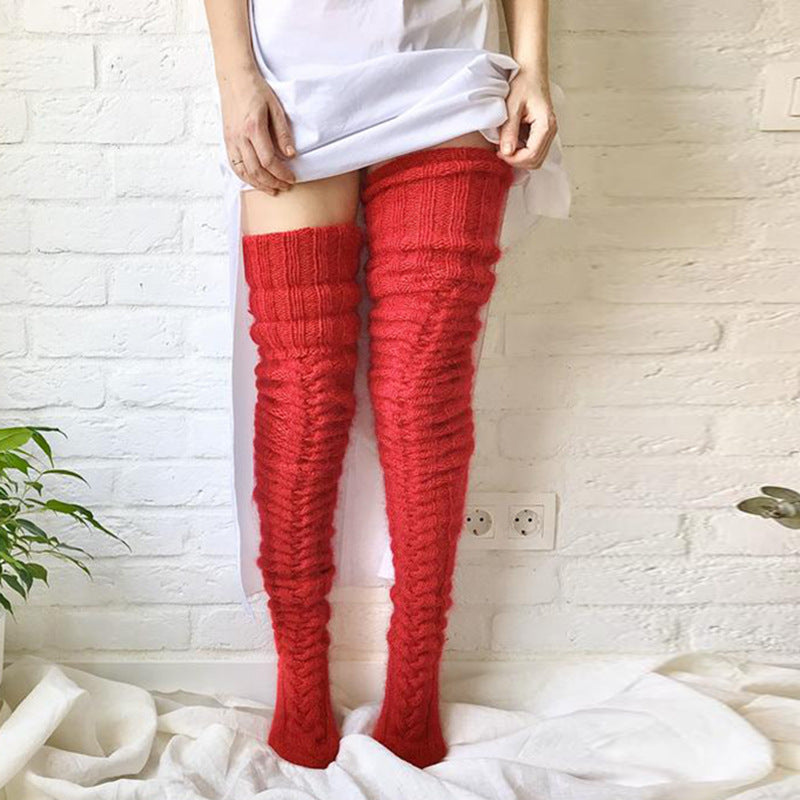 Extra Long Knit Thigh High Socks - view 8