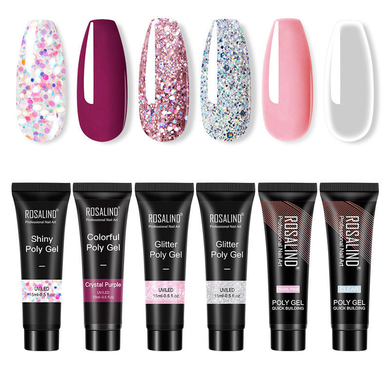 Multi-color nail solid gel