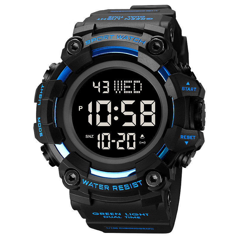 Unisex blue large dial watch