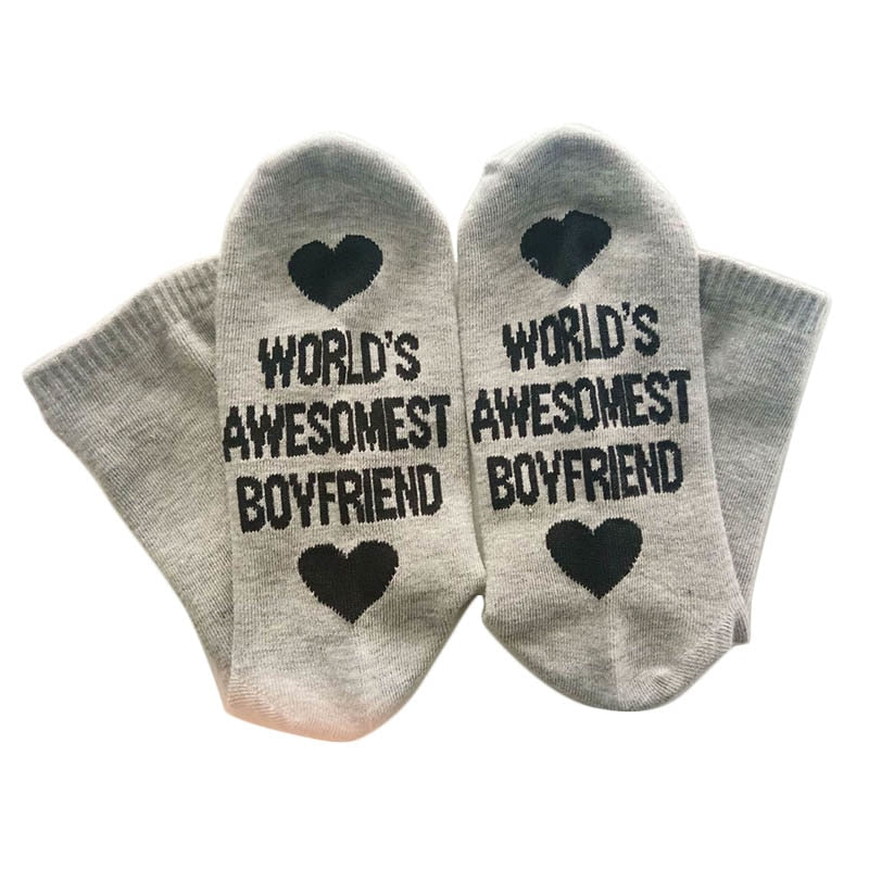 Cotton Letter Print Socks - view 7