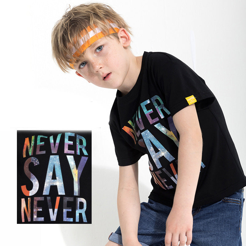 Boys letter print t-shirt