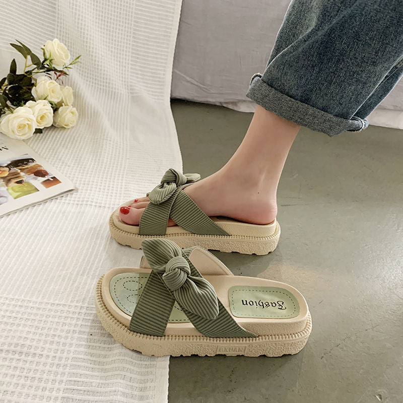 Women's green a two way sandals