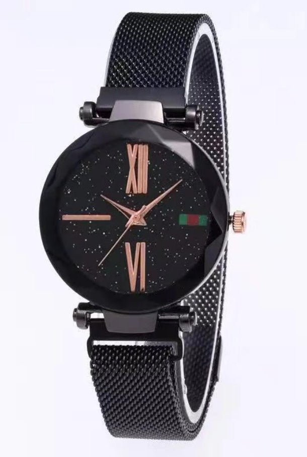 Starry sky glitter mesh watch for women - view 11