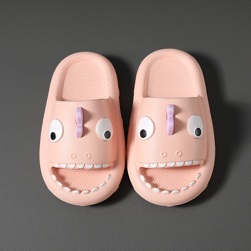 Boys pink shark slippers