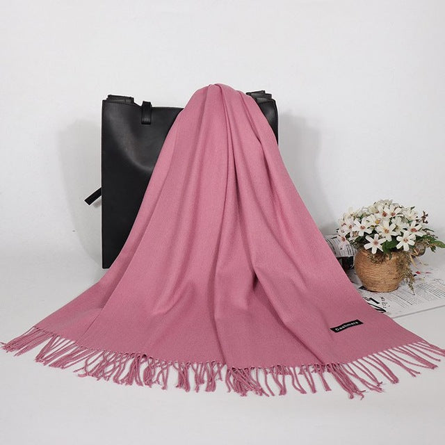 Women's winter cashmere scarf