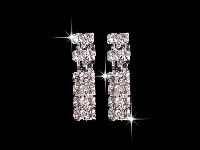 Unisex 4 piece rhinestone jewelry set