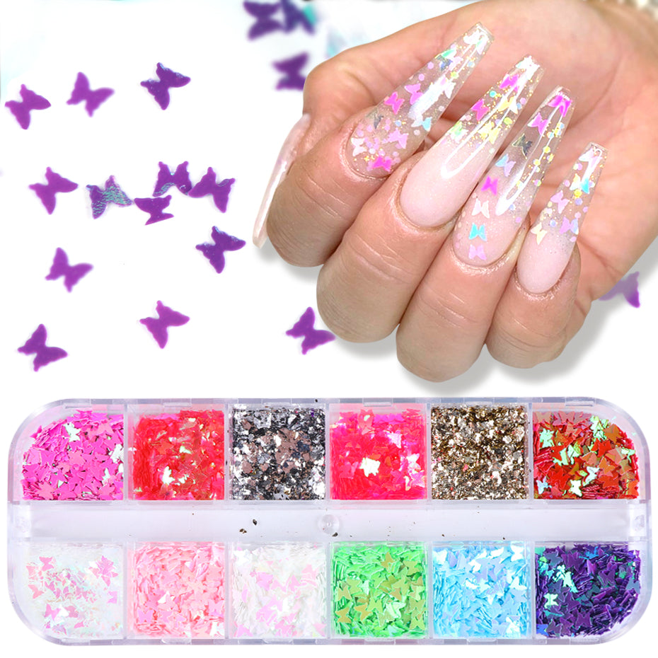 Alternate view: Butterfly sequin nail decoration