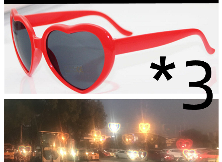 Women's heart light sunglasses