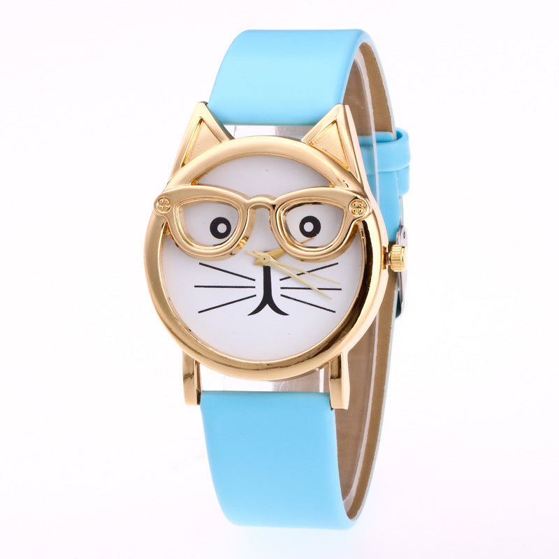Kids light blue cartoon watch