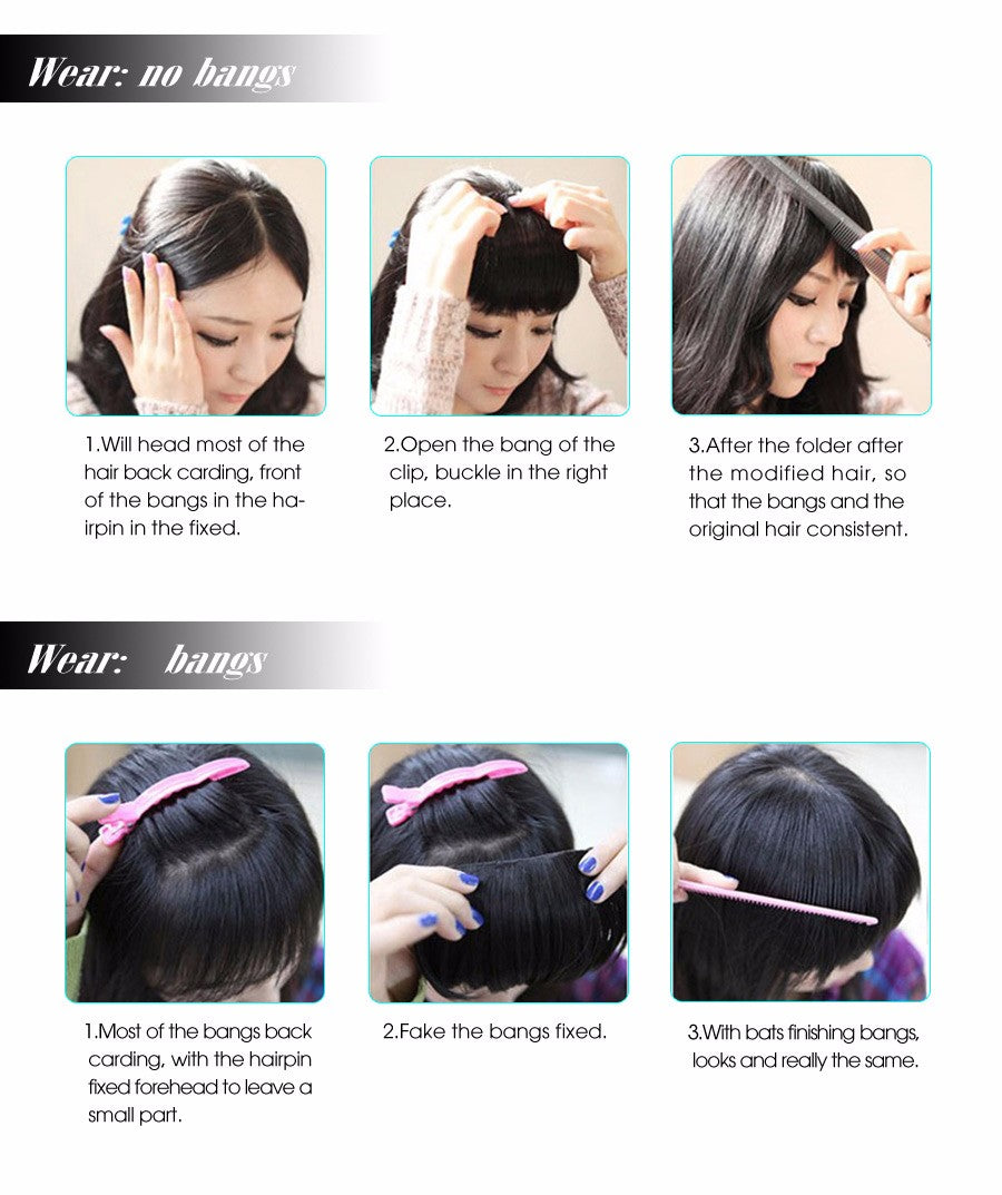 Alternate view: Women's fake bangs hairpiece