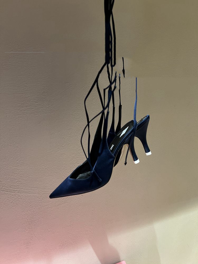 Women's blue ankle strap sandals