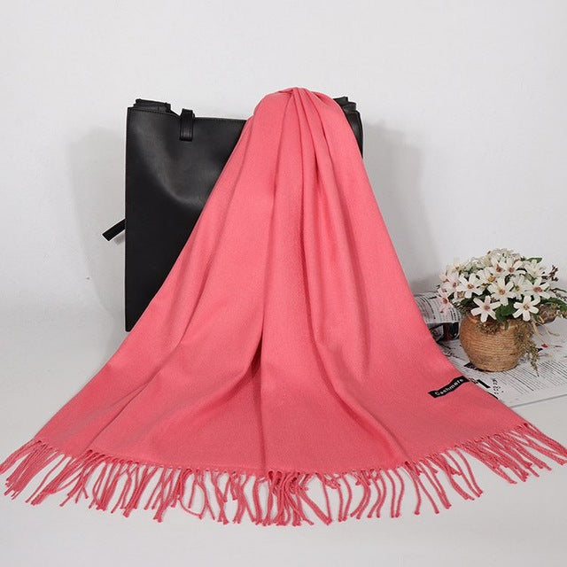 Women's winter cashmere scarf
