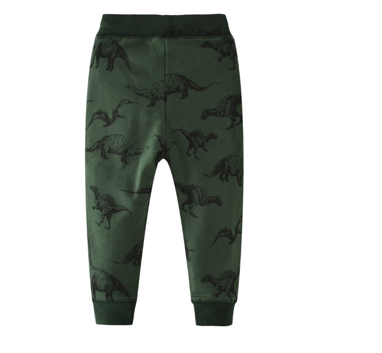 Boys green knitted trousers
