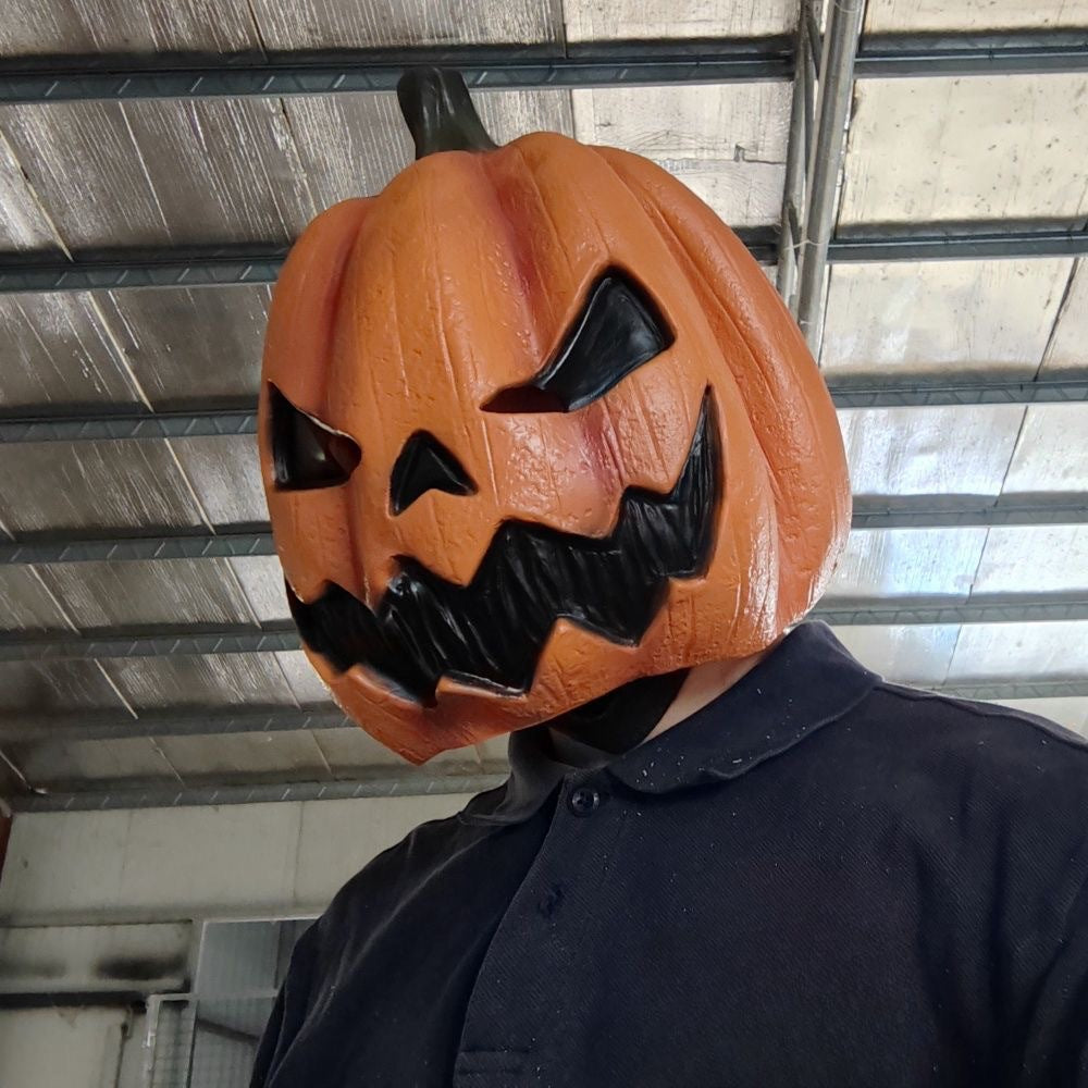 Alternate view: Unisex halloween pumpkin mask