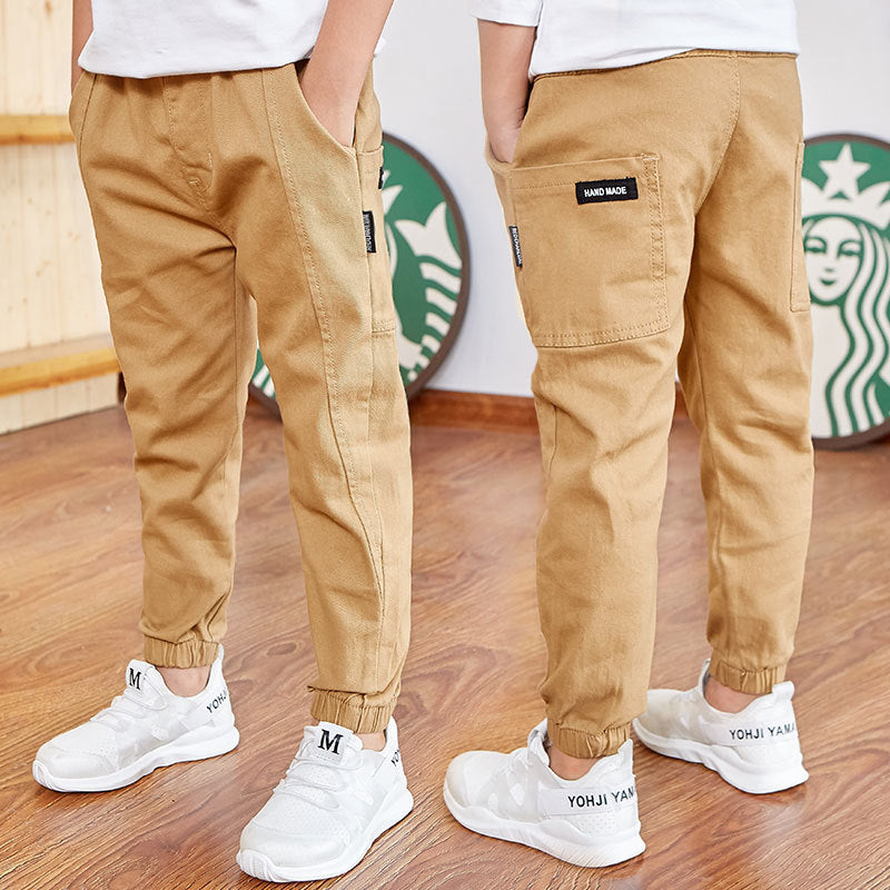 Boys khaki thin summer trousers