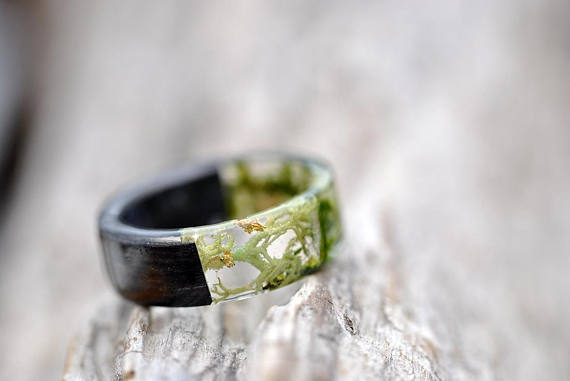 Alternate view: Unisex handmade resin rings
