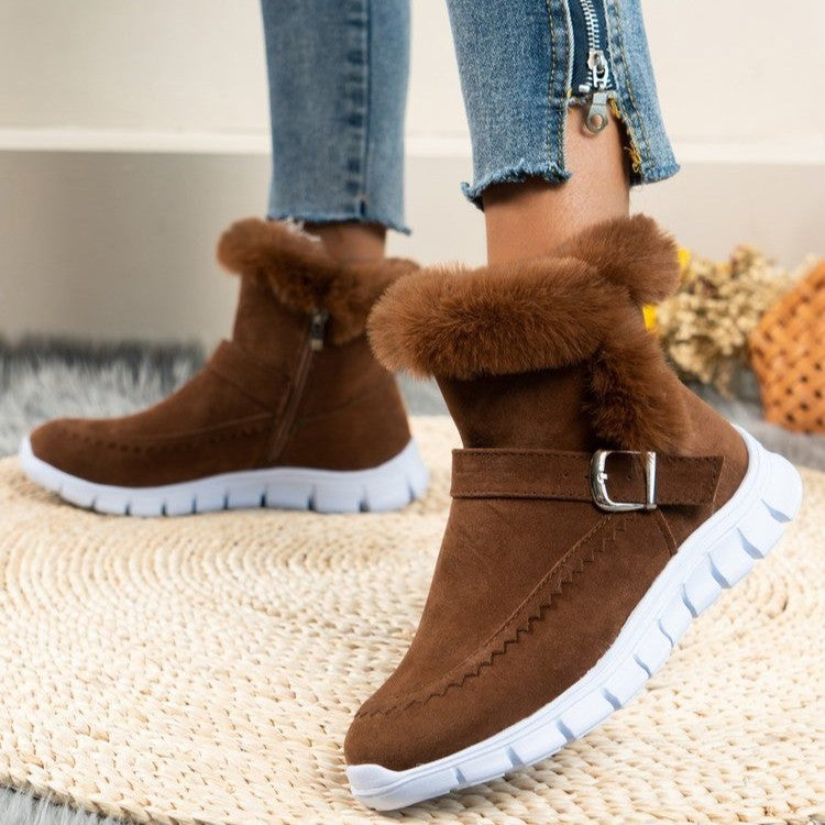 Women's dark brown snow boots