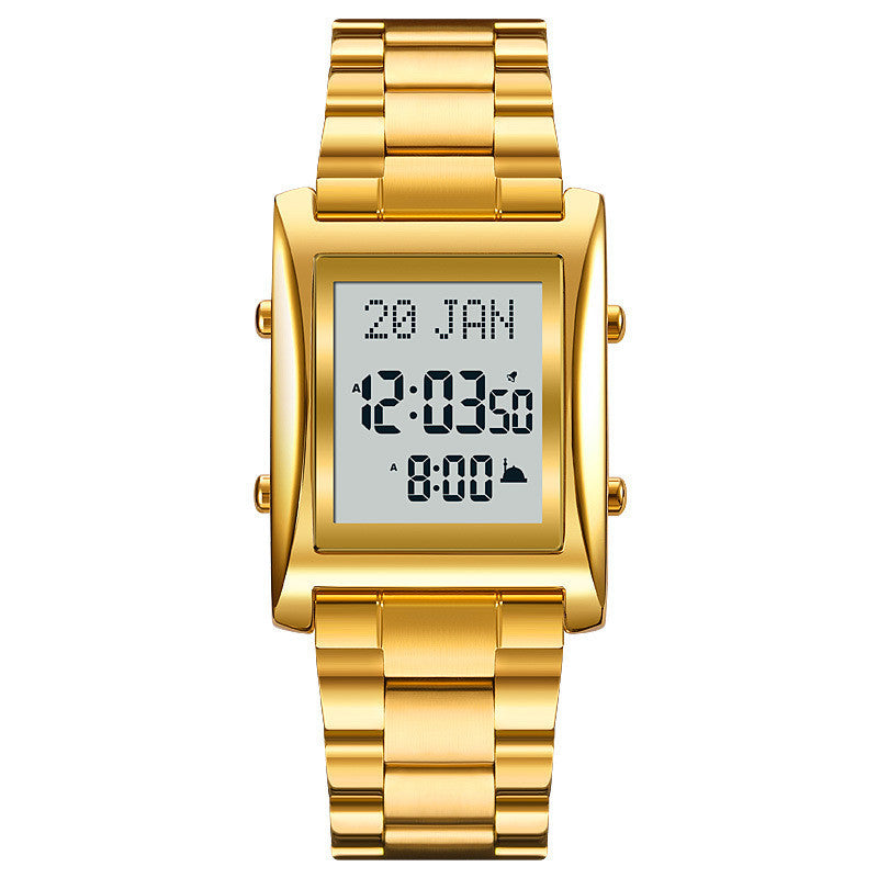 Unisex gold 1815 azan prayer watch