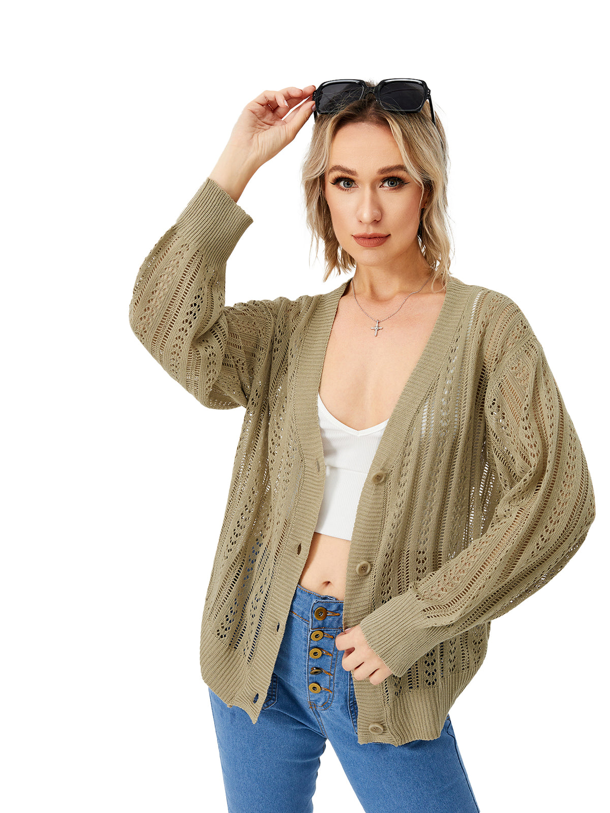 Women's open front cardigan