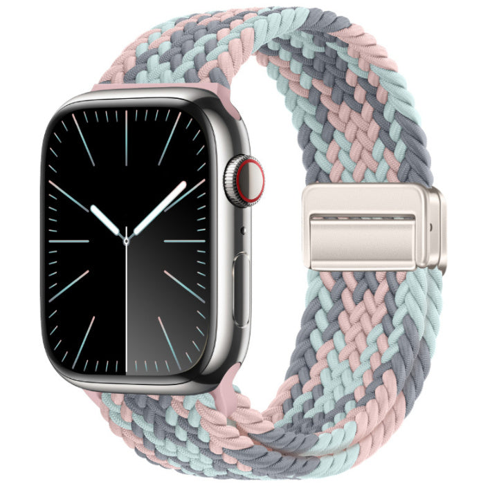 Unisex grey pink blue starlight butt integrated watch band