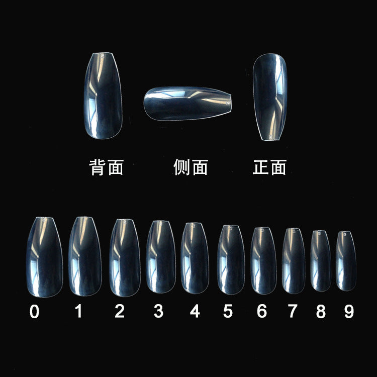 Unisex 500 pcs clear false nails