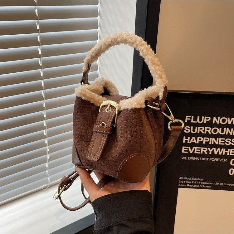 Alternate view: Women's plush crossbody bag