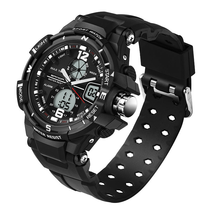 Unisex black outdoor watch