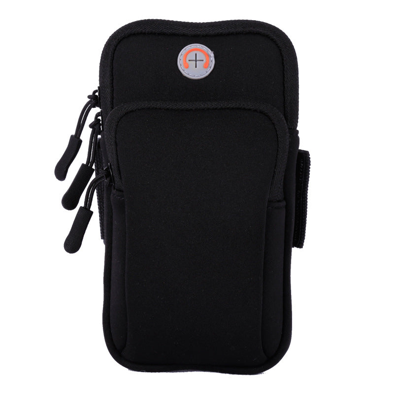 Unisex black running arm bag