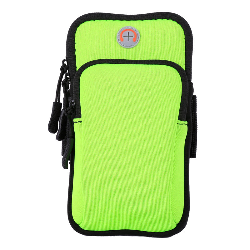 Unisex green running arm bag