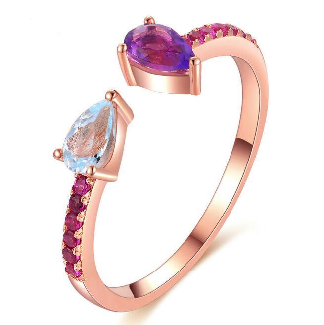 Women's 925 silver gemstone ring