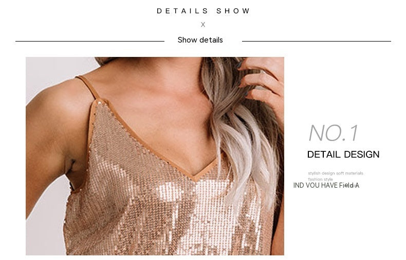 Alternate view: Women's sequin backless vest