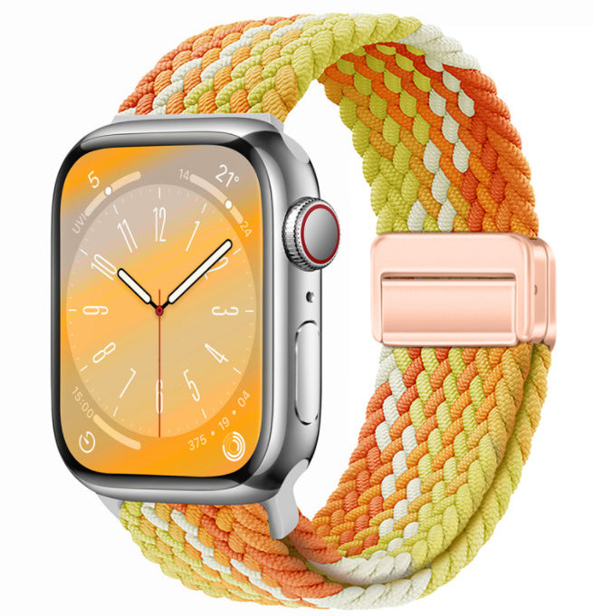 Unisex fragrant orange rose buckle woven loop watch band