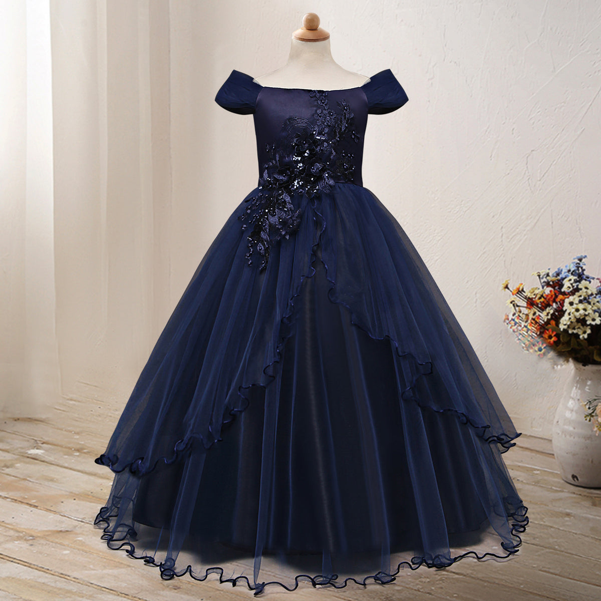 Girls one shoulder dress