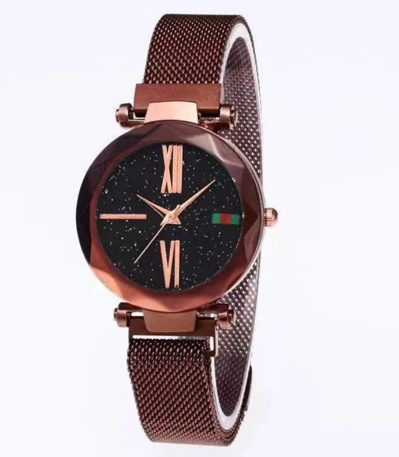 Starry sky glitter mesh watch for women - view 13