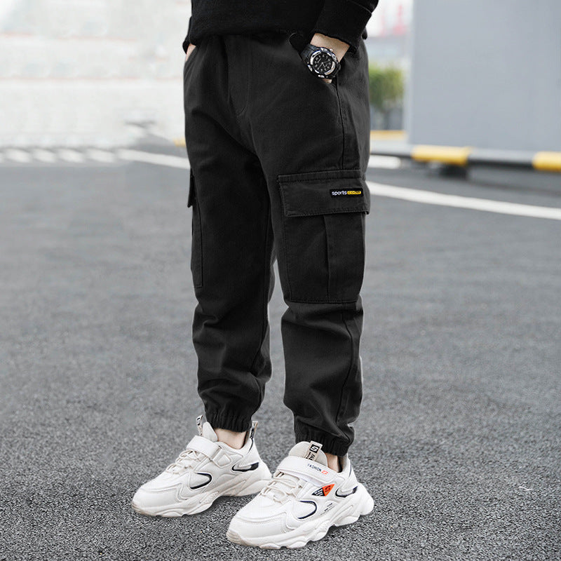 Boys black summer overalls