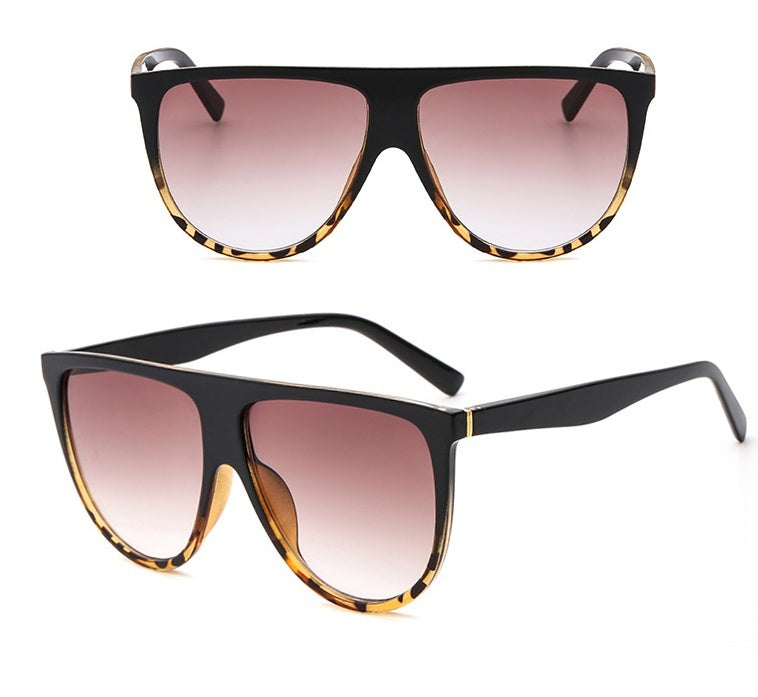 Women's leopard print gradient sunglasses