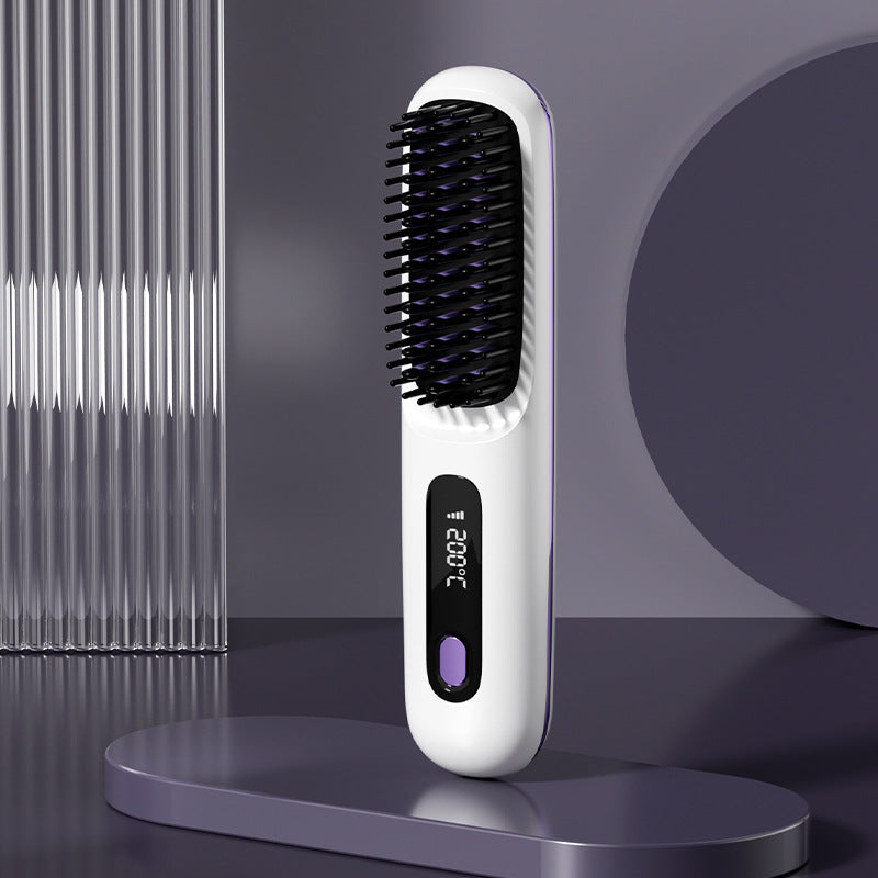 Unisex lcd white english portable comb