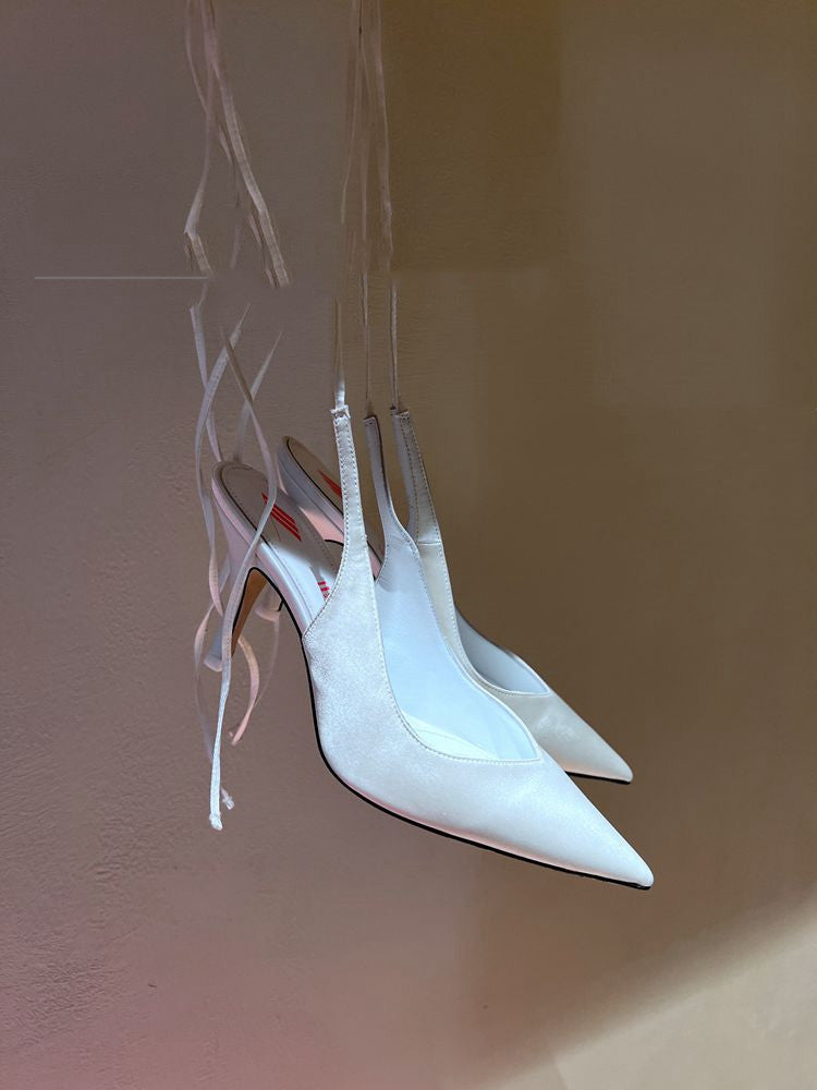Women's white ankle strap sandals